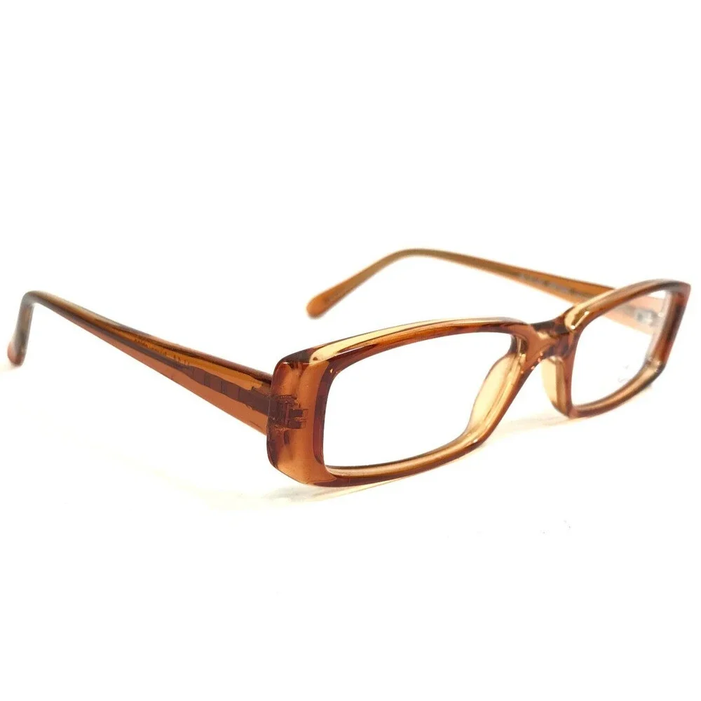 Capri Eyeglasses Frames U-14 BROWN Clear Rectangular Full Rim 48-18-140